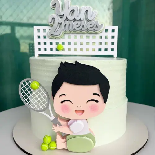 Topo de Bolo Tenista 02 Studio/PDF/PNG