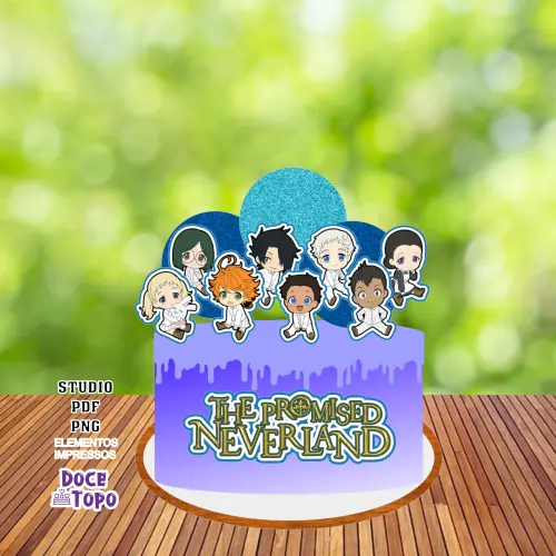 Topo de Bolo The Promised Neverland Studio/PDF/PNG