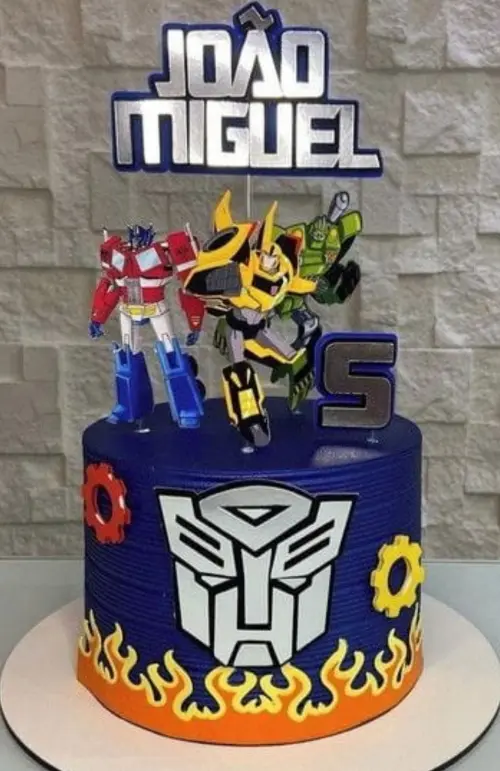 Topo de Bolo Transformers 01 Studio/PDF/PNG