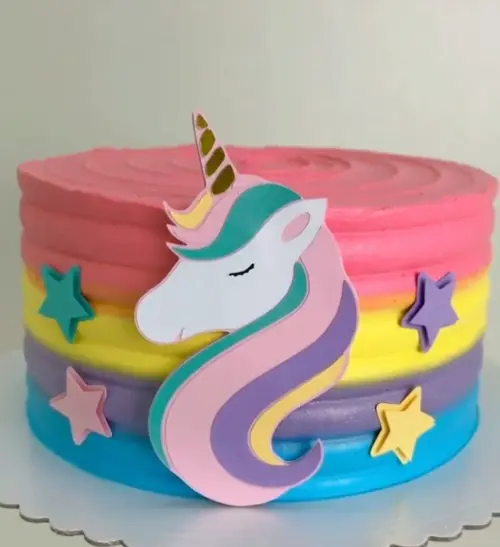 Topo de Bolo Unicórnio 02 Studio/PDF/PNG