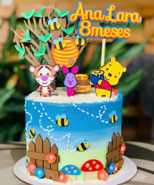 Topo de Bolo Ursinho Pooh 01 Studio/PDF/PNG