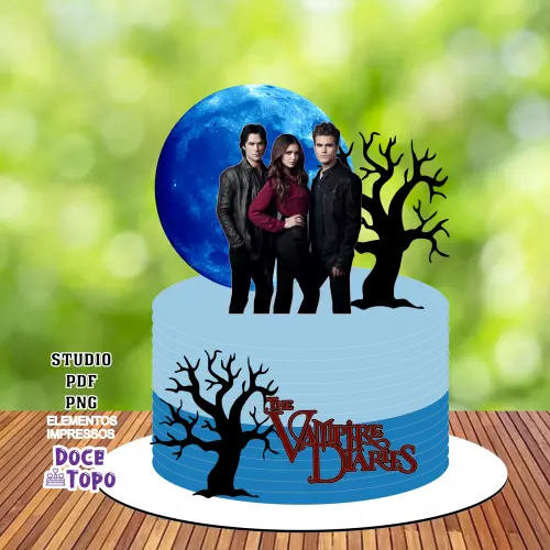 Topo de Bolo Vampire Diaries 01 Studio/PDF/PNG
