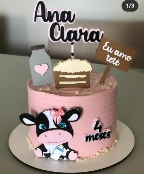 Topo de Bolo Vaquinha 03 Studio/PDF/PNG