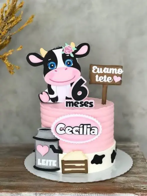 Topo de Bolo Vaquinha 03 Studio/PDF/PNG