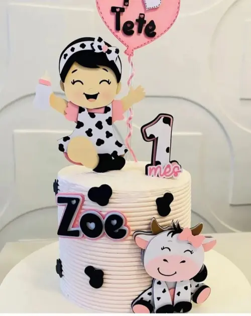 Topo de Bolo Vaquinha 05 Studio/PDF/PNG