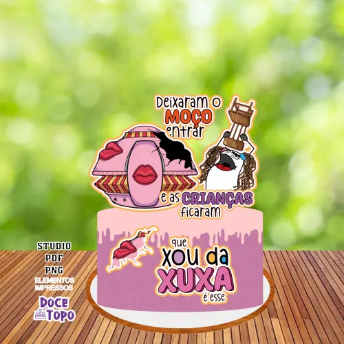 Topo de Bolo Xou da Xuxa Meme 02 Studio/PDF/PNG