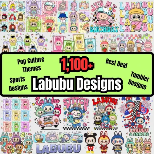 Kit Digital Labubu Mega Bundle 5000 PNG+SVG