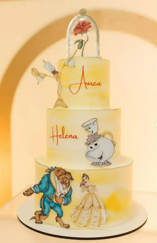 Topo de Bolo A Bela e a Fera 10 Studio/PDF/PNG