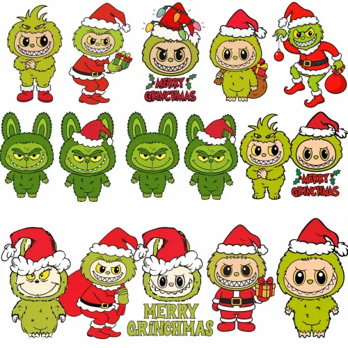 Kit Digital PNG Labubu Natal