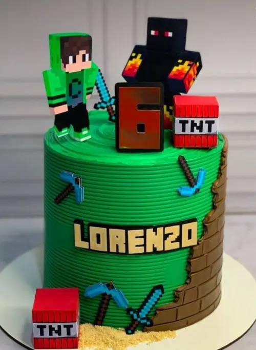 Topo de Bolo Minecraft 03 Studio/PDF/PNG