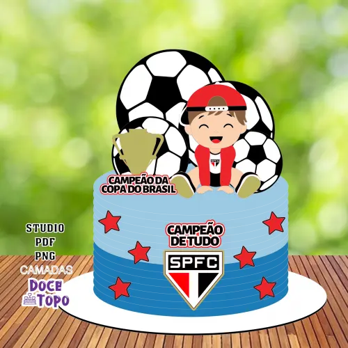 Topo de Bolo São Paulo 03 Studio/PDF/PNG