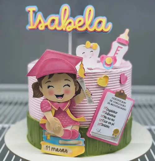 Topo de Bolo Formatura Mesversário 03 Studio/PDF/PNG