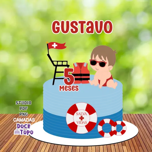 Topo de Bolo Salva Vidas 01 Studio/PDF/PNG