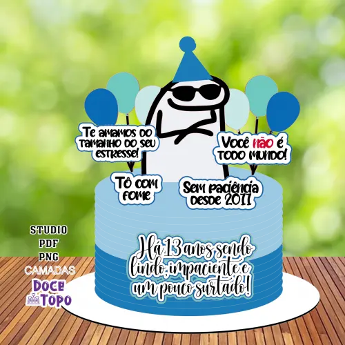 Topo de Bolo Flork 05 Studio/PDF/PNG