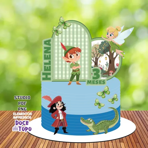 Topo de Bolo Peter Pan 01 Studio/PDF/PNG