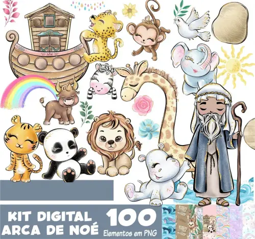 Kit Digital Png Arca de Noé 03