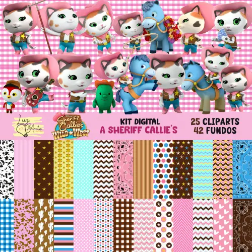 Kit Digital Png Papéis Digitais A Sheriff Callie