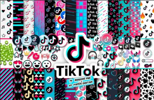 Kit Digital Png Papéis Digitais Tik Tok 01