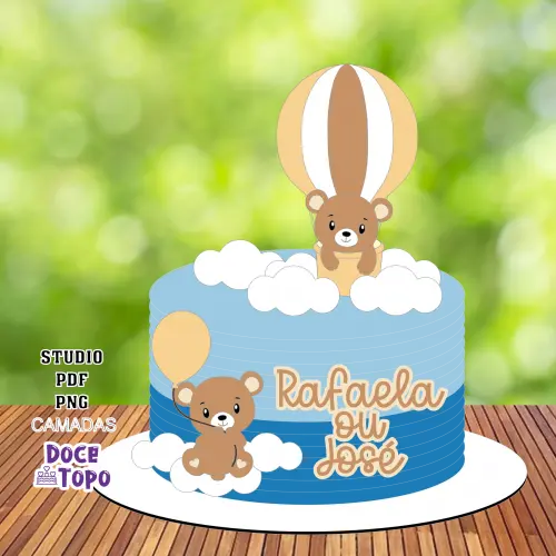 Topo de Bolo Chá Revelação 15 Studio/PDF/PNG