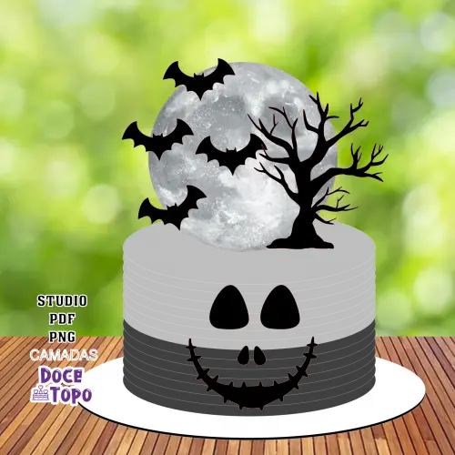 Topo de Bolo Halloween 22 Studio/PDF/PNG