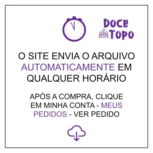 Topo de Bolo Vanellope 01 Studio/PDF/PNG