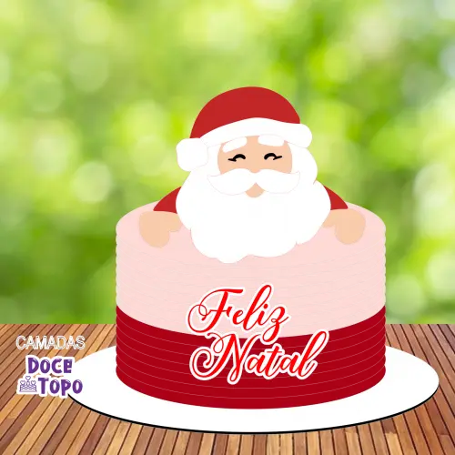 Topo de Bolo Natal 06 Somente Studio
