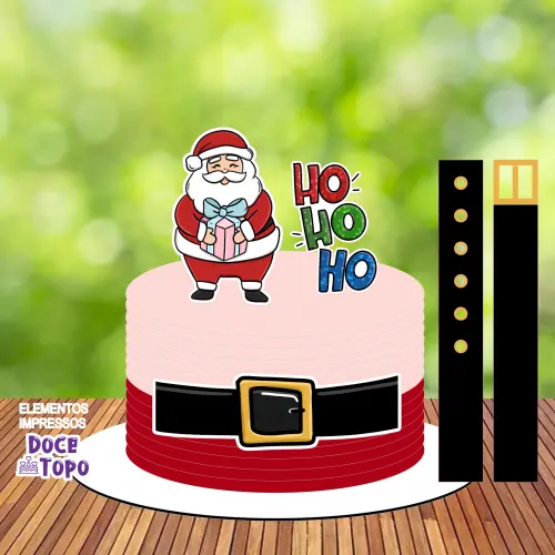 Topo de Bolo Natal 08 Somente Studio