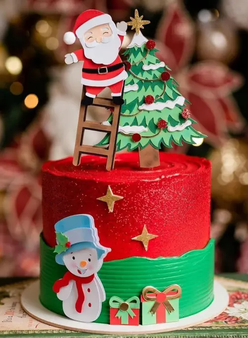 Topo de Bolo Natal 09 Somente Studio