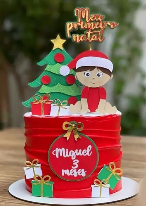 Topo de Bolo Natal 31 Somente Studio