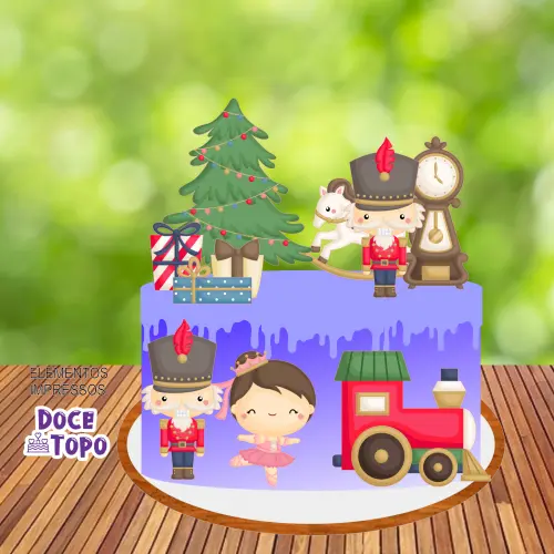 Topo de Bolo Natal Quebra Nozes 02 Somente Studio