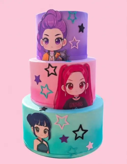 Topo de Bolo Guerreiras do K-Pop 06 Studio/PDF/PNG