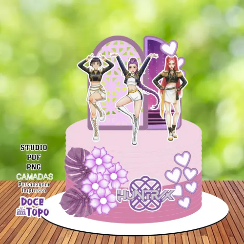 Topo de Bolo Guerreiras do K-Pop 07 Studio/PDF/PNG