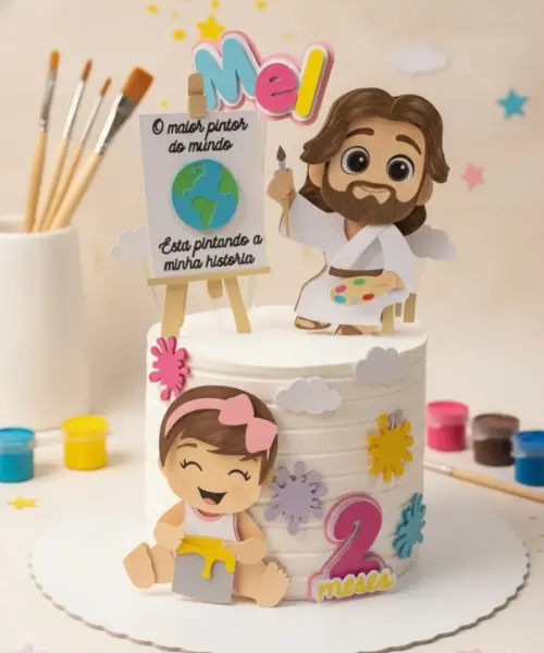 Topo de Bolo O Maior Pintor do Mundo 02 Studio/PDF/PNG