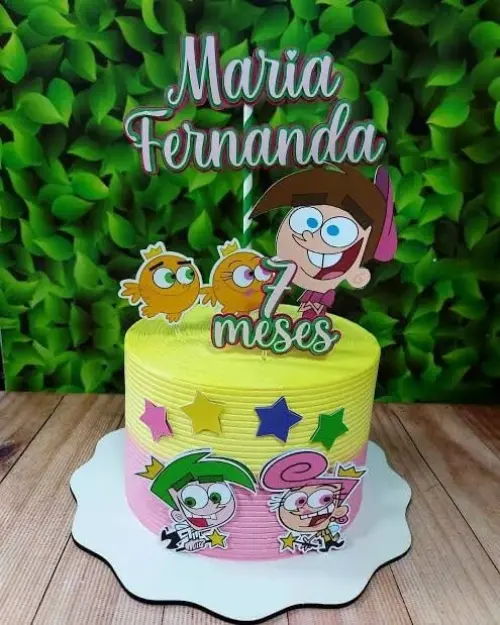 Topo de Bolo Padrinhos Mágicos 01 Studio/PDF/PNG