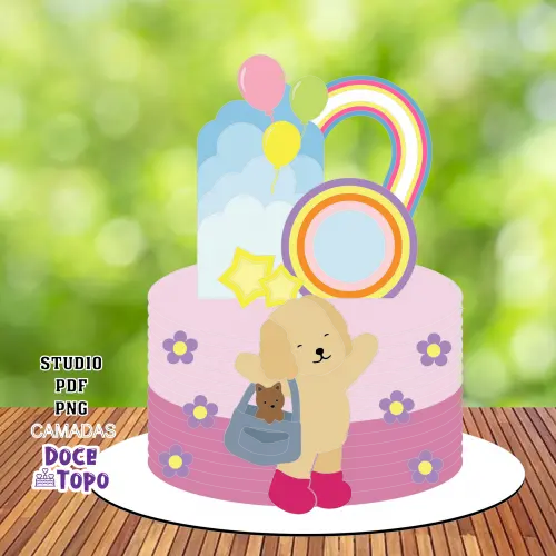 Topo de Bolo Bobbie Goods 08 Studio/PDF/PNG