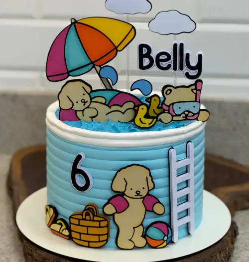 Topo de Bolo Bobbie Goods - Pool Party Studio/PDF/PNG