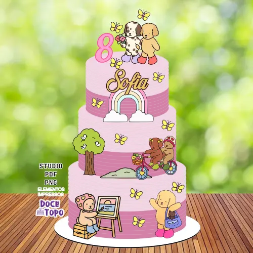 Topo de Bolo Bobbie Goods 09 Studio/PDF/PNG