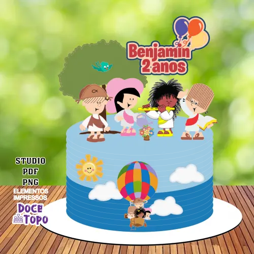 Topo de Bolo Turminha do Cristãozinho 01 Studio/PDF/PNG