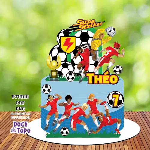 Topo de Bolo Supa Strikas 02 Studio/PDF/PNG