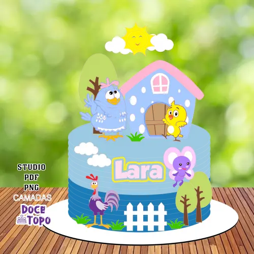 Topo de Bolo Galinha Pintadinha 02 Studio/PDF/PNG