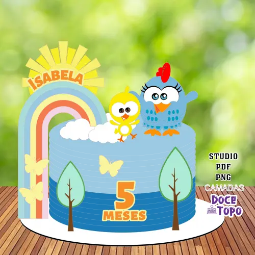 Topo de Bolo Galinha Pintadinha 15 Studio/PDF/PNG