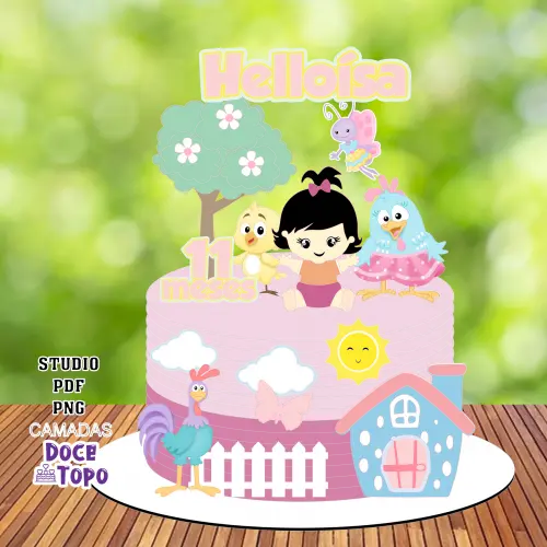 Topo de Bolo Galinha Pintadinha 16 Studio/PDF/PNG