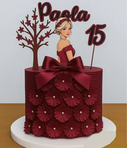 Topo de Bolo Mulher Vestido 01 Studio/PDF/PNG