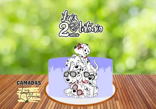 Topo de Bolo 101 Dalmatas 02 Studio