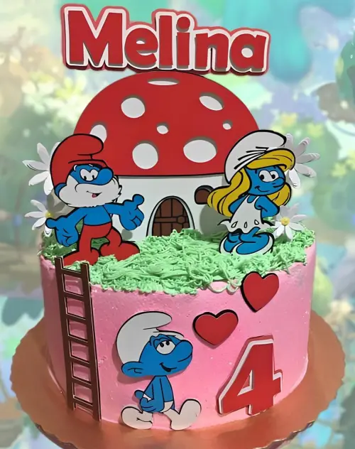 Topo de Bolo Smurfs 01 Studio/PDF/PNG