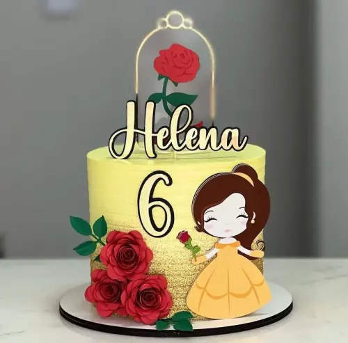 Topo de Bolo A Bela e a Fera 04 Studio