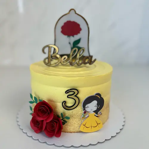 Topo de Bolo A Bela e a Fera 04 Studio
