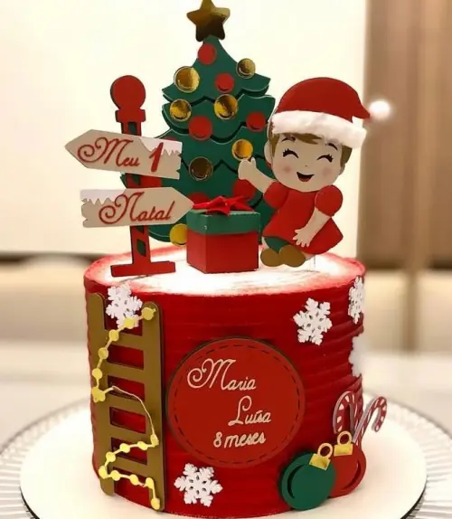 Topo de Bolo Natal 63 Studio/PDF/PNG