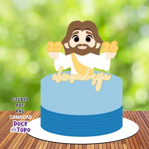 Topo de Bolo Ano Novo 16 Studio/PDF/PNG