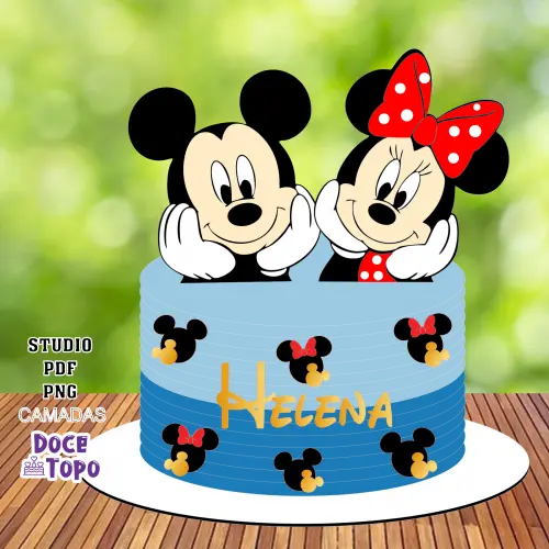 Topo de Bolo Mickey e Minnie 02 Studio/PDF/PNG